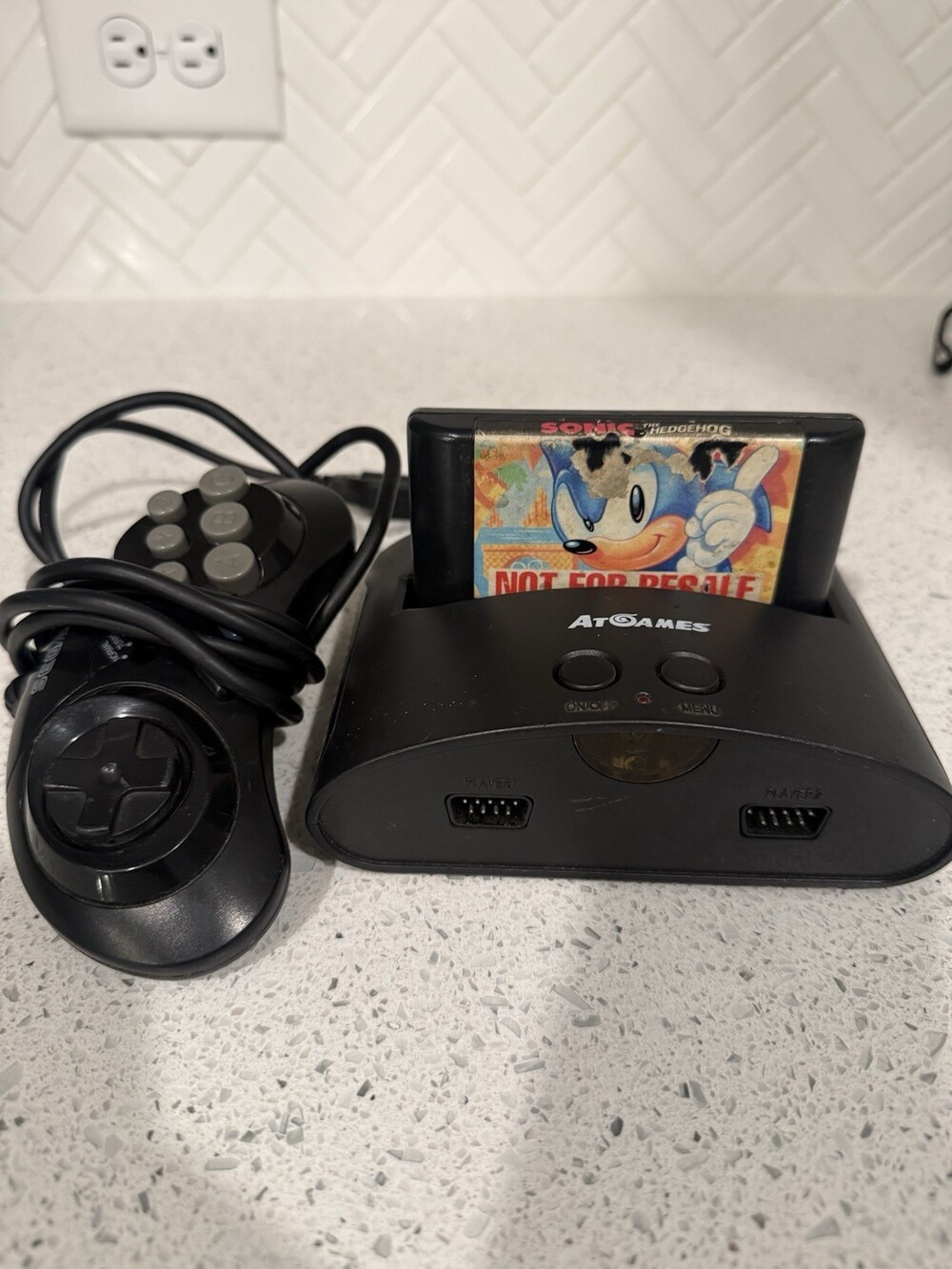 Sega Genesis 1 Console System - W/ Sonic - Black (Untested)